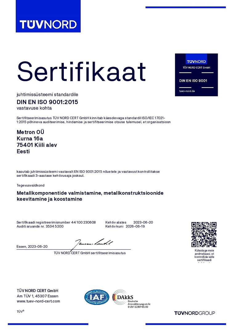 230608_Metron OÜ_DIN EN ISO 9001 ZA 23 pod Est